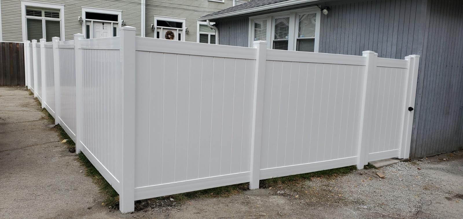 White Vinyl Privacy Wall